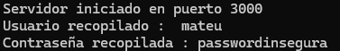 ejemplo de contraseña recibida en el backend.